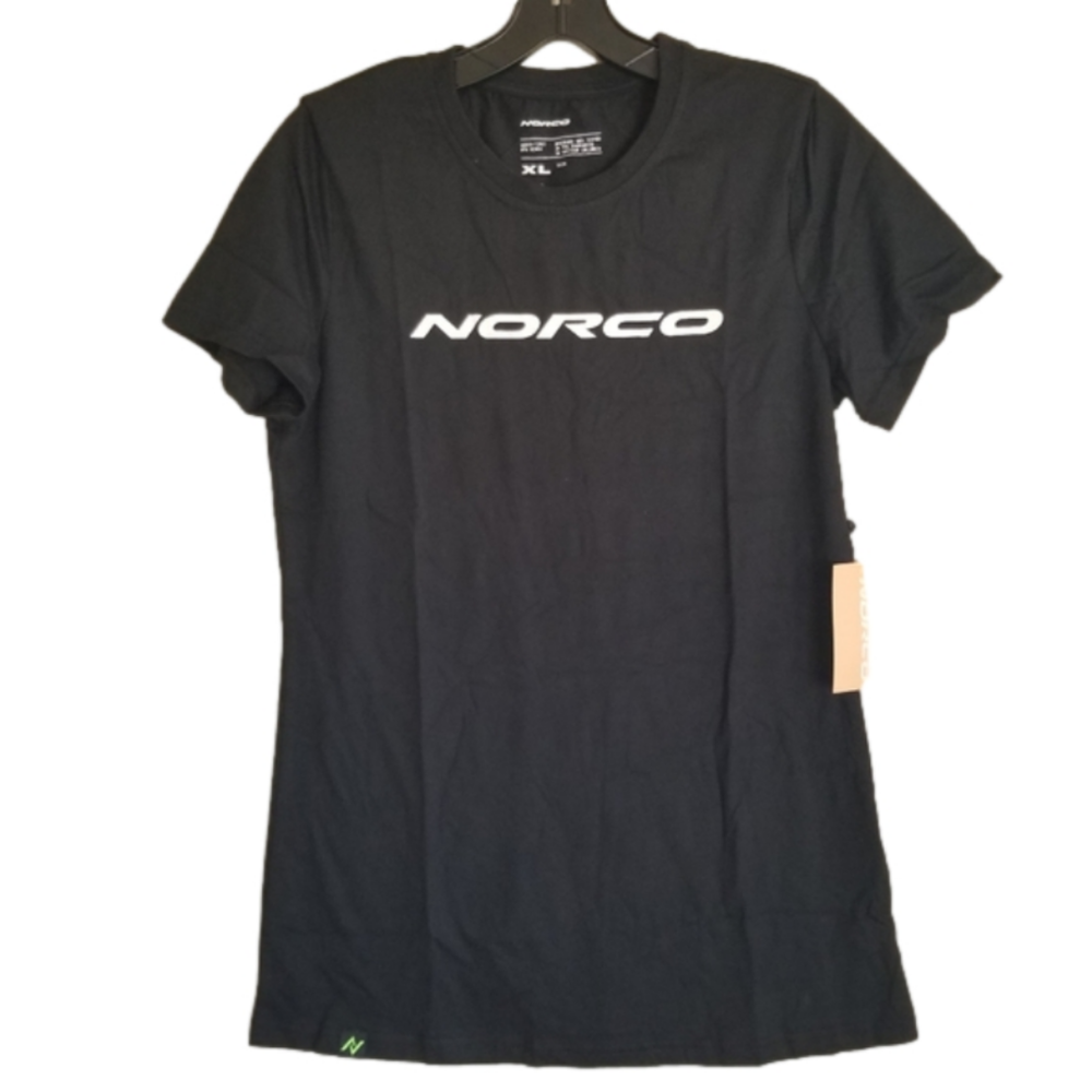 Nwt Norco Cyclist Short Sleeve Tee Shirt Black Logo Size XL Womens